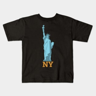 Statue of Liberty from New York (NY) - Travel Kids T-Shirt